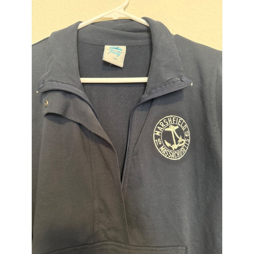 Resortwear Jundy Marshfield Massachusetts Anchor Pullover S P Navy Blue - Picture 3 of 6